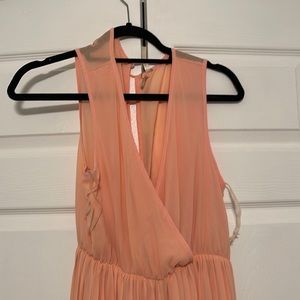 Size Medium Peach/Coral Maxi Dress